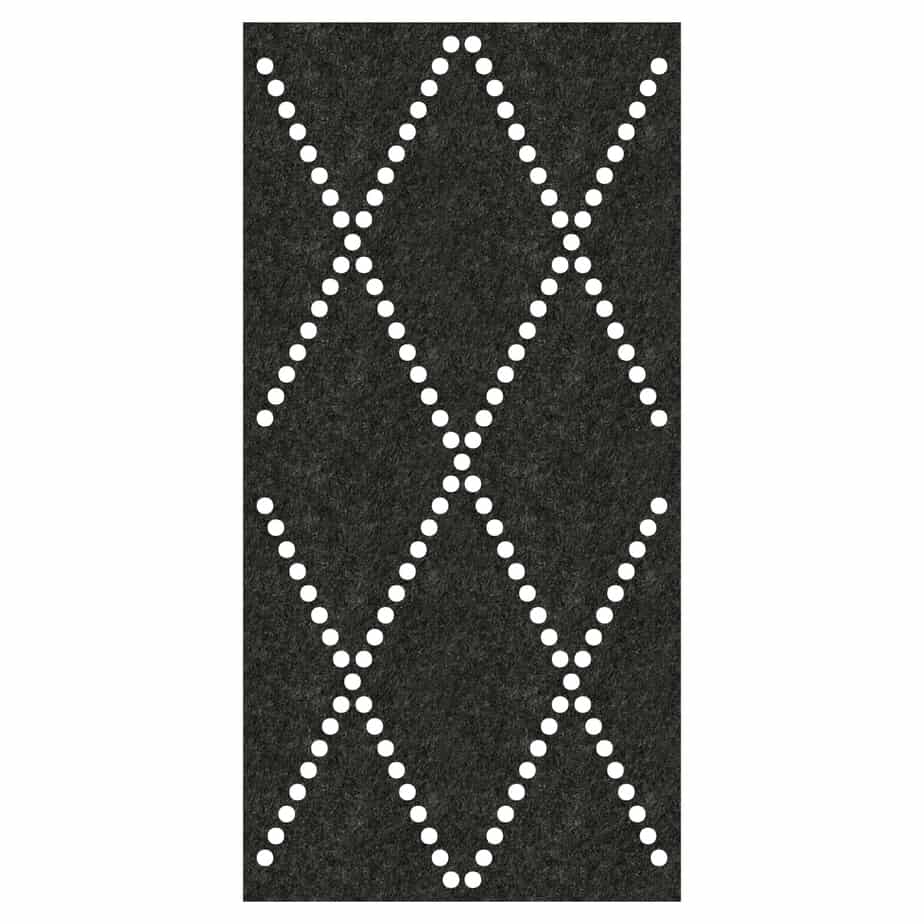 Acoustic Ceiling Tiles – Diamond – QTY 4 in Charcoal