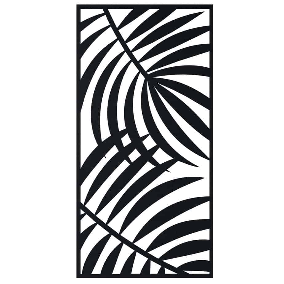 Hanging Room Divider - Botany in Black