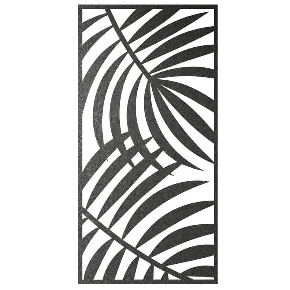 Hanging Room Divider - Botany in Charcoal