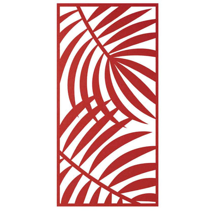 Hanging Room Divider - Botany in Red