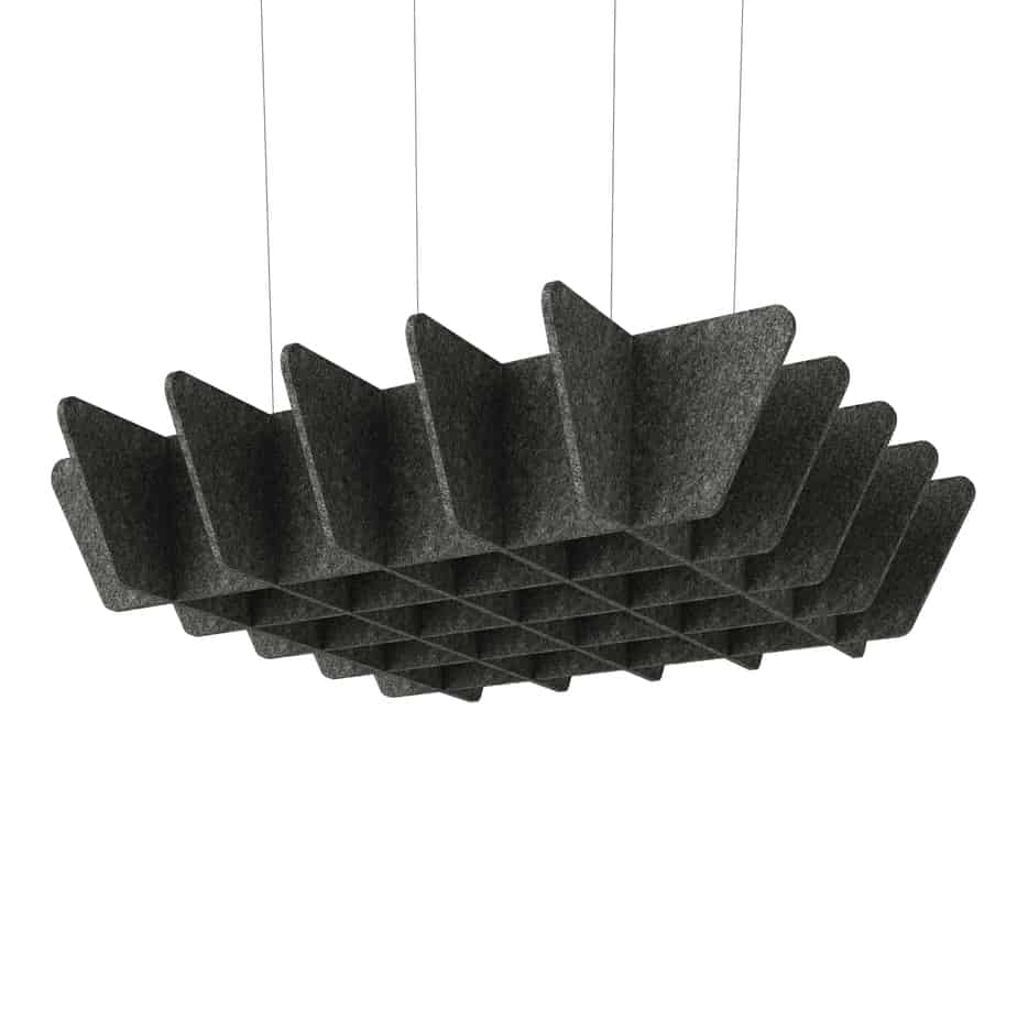 Acoustic Ceiling Baffles – Quad in Charcoal