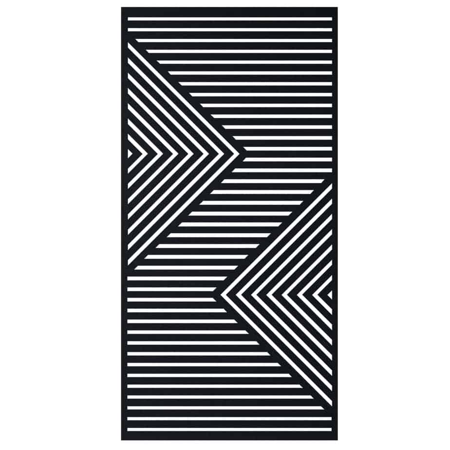 Hanging Room Divider - Chevron in Black
