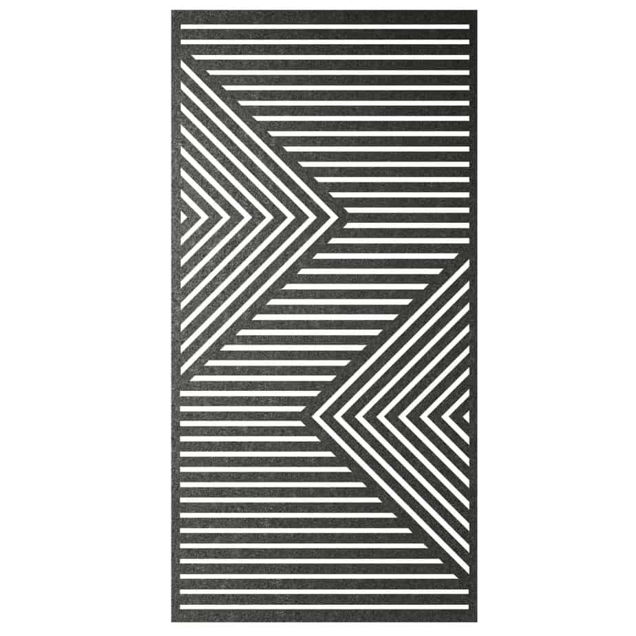 Hanging Room Divider - Chevron in Charcoal