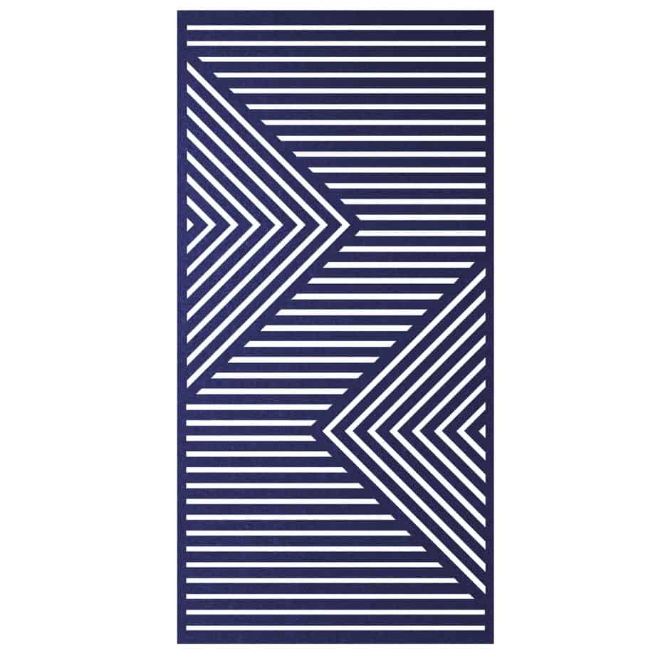 Hanging Room Divider - Chevron in Cobalt