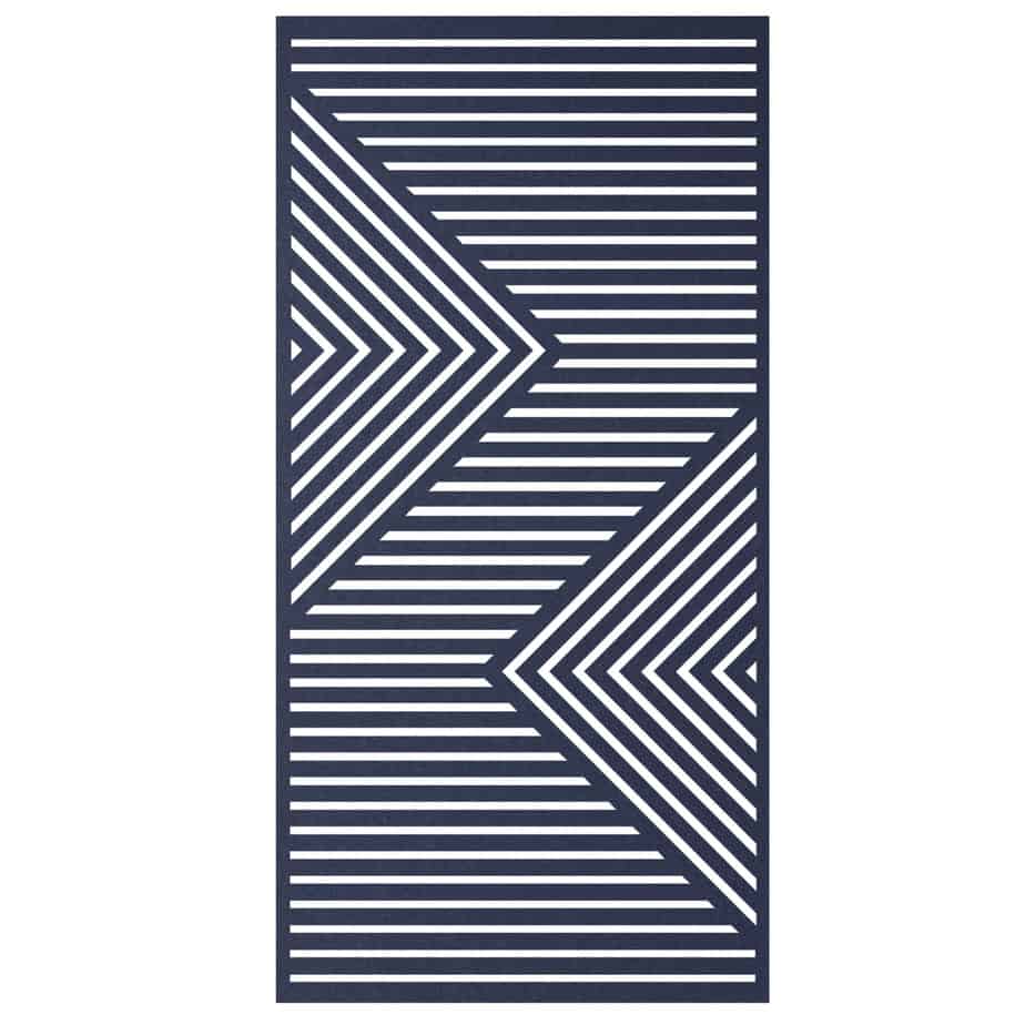 Hanging Room Divider - Chevron in Navy