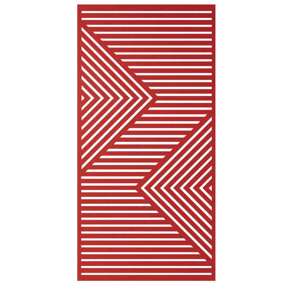 Hanging Room Divider - Chevron in Red