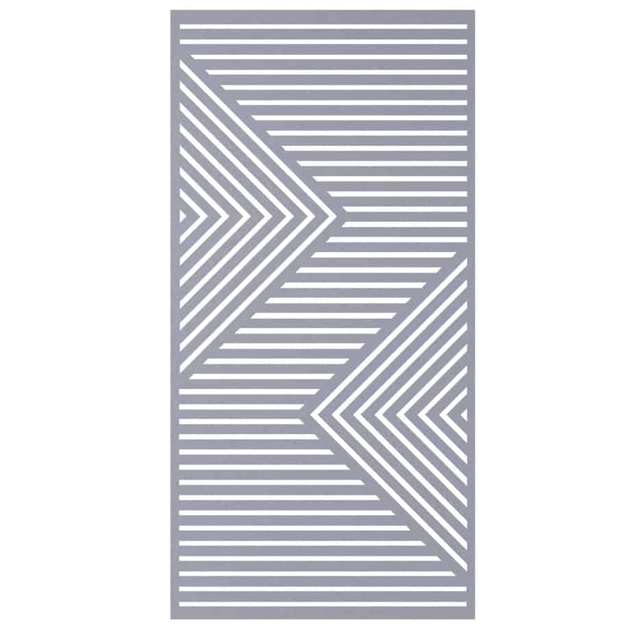 Hanging Room Divider - Chevron in Silver