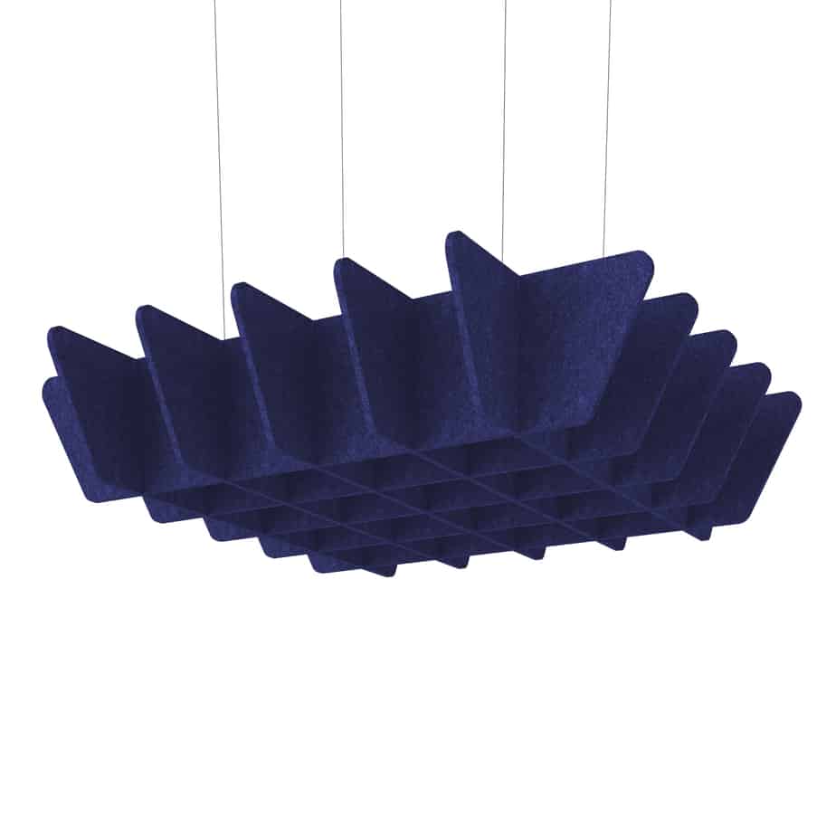 Acoustic Ceiling Baffles – Quad in Cobalt