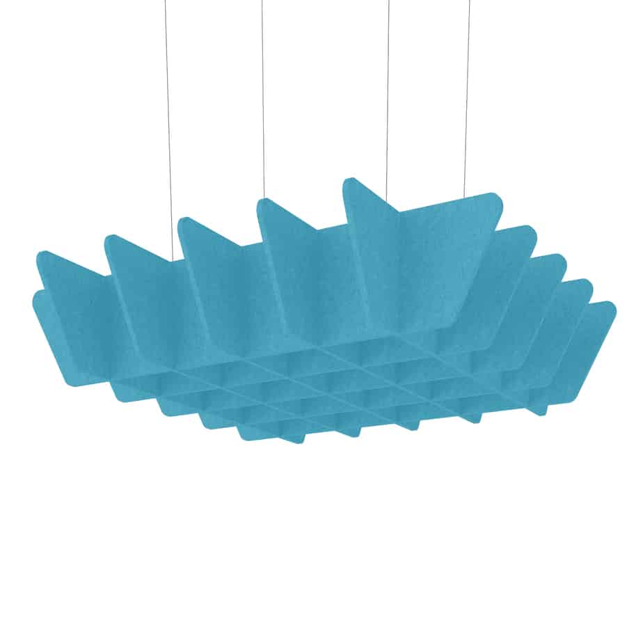 Acoustic Ceiling Baffles – Quad in Lagoon