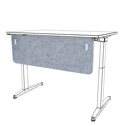 Desk Divider - Desk Modesty Screen in Grey
