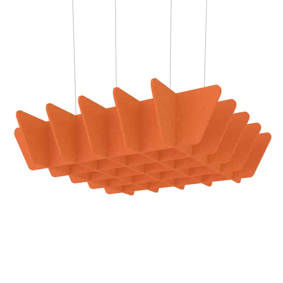 Acoustic Ceiling Baffles – Quad in Orange