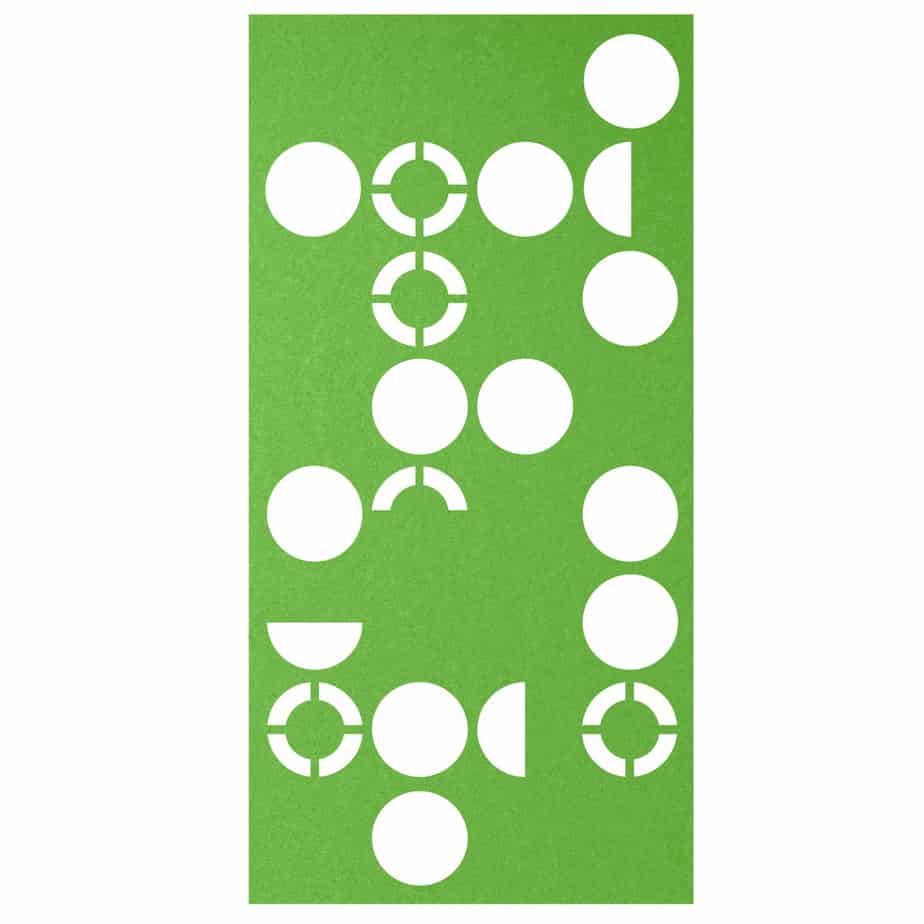 Hanging Room Divider - Orbit in Green