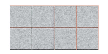 Outline acoustic wall panel in orange felt, 300 x 300 mm