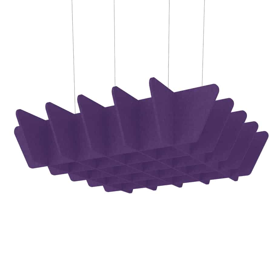 Acoustic Ceiling Baffles – Quad in Purple