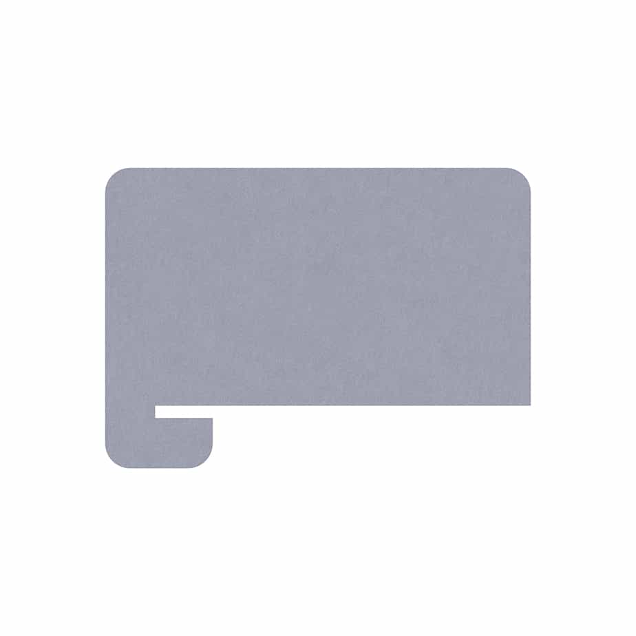 Desk Divider - Slide It - Slide on Desk Dividers in Silver