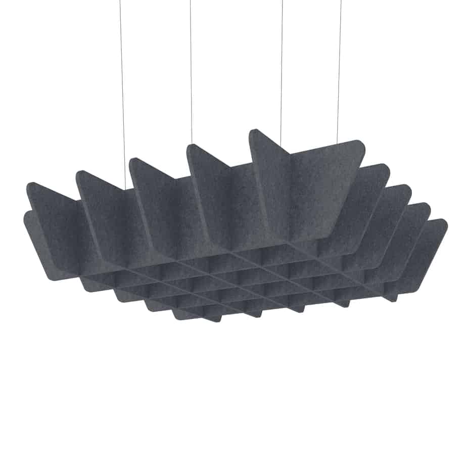 Acoustic Ceiling Baffles – Quad in Slate
