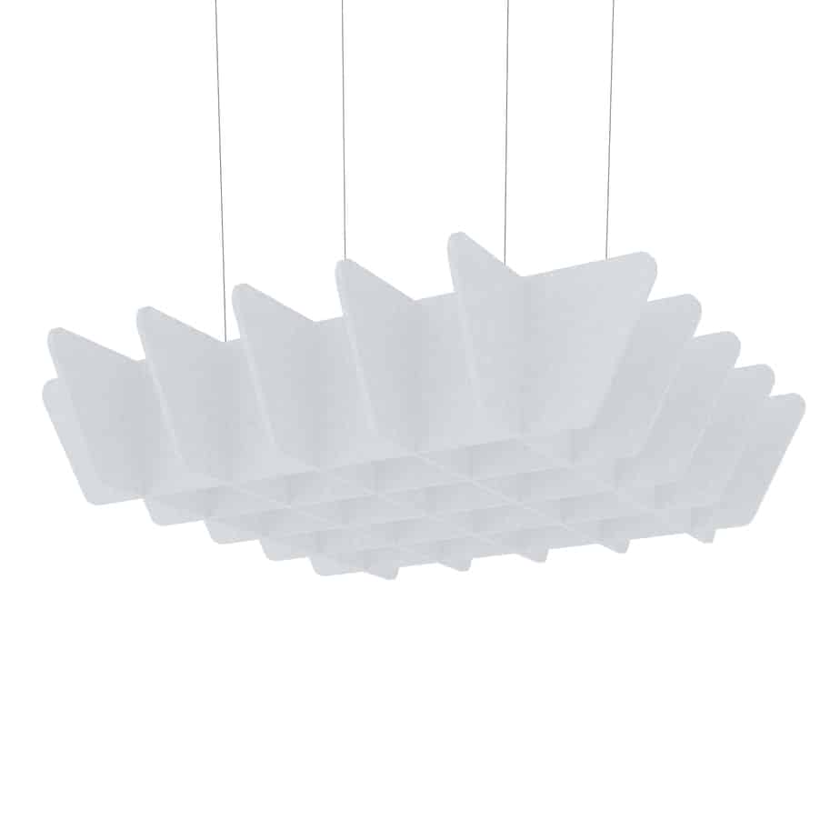 Acoustic Ceiling Baffles – Quad in White