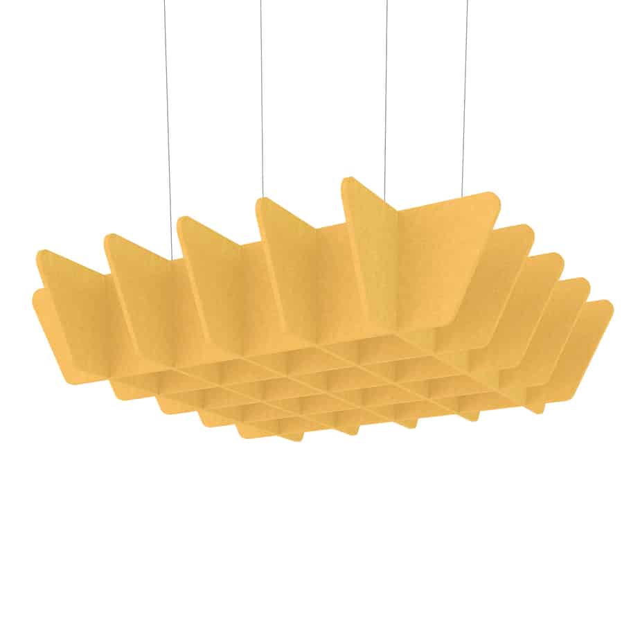 Acoustic Ceiling Baffles – Quad in Yellow